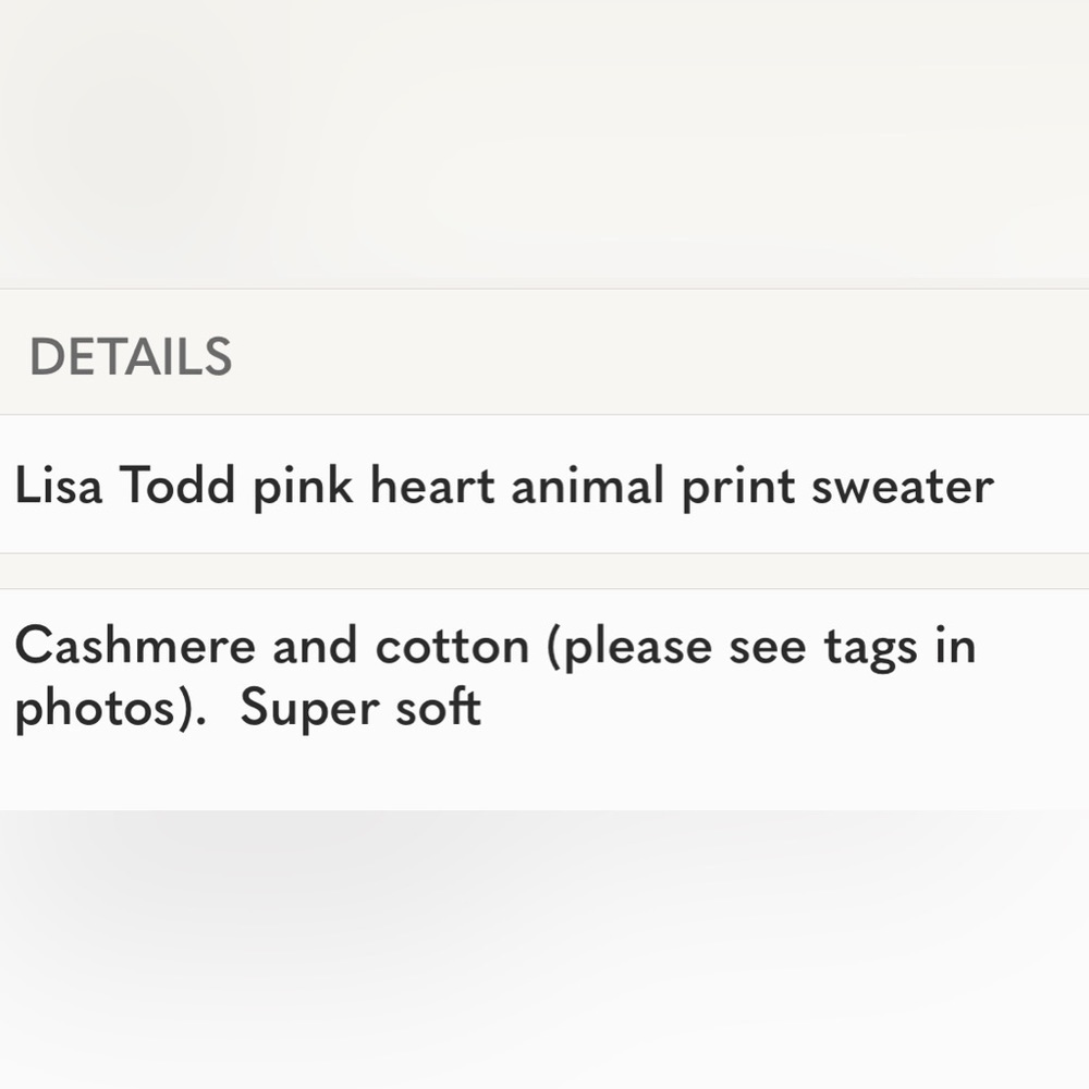Lisa Todd pink heart animal print sweater - Picture 7 of 7